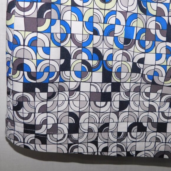 Slazenger Golf Womens 8 Funky Blue White Black Yellow Skort Geometric Pattern - Picture 11 of 12
